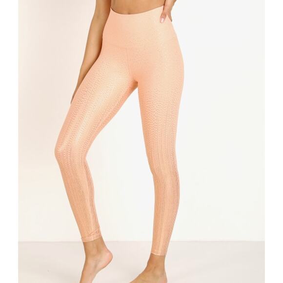 Beyond Yoga Women's Drip Dot Leggings Coral Dust and Rose Size Medium DR3243 - Picture 1 of 9